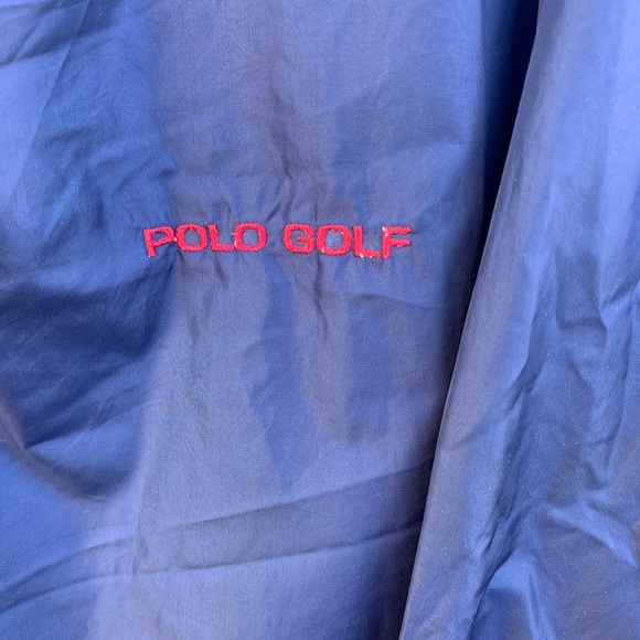 Vintage 90s Polo Golf by Ralph Lauren hooded windbreaker Size XL - Picture 2 of 7